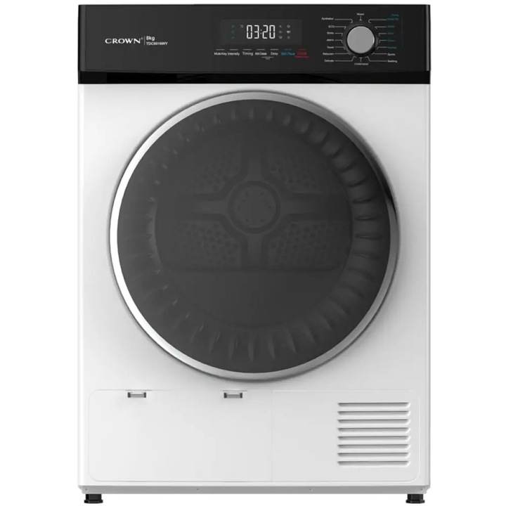 Uscator de rufe Crown TDC8016WY, 8 kg, E, Alb
