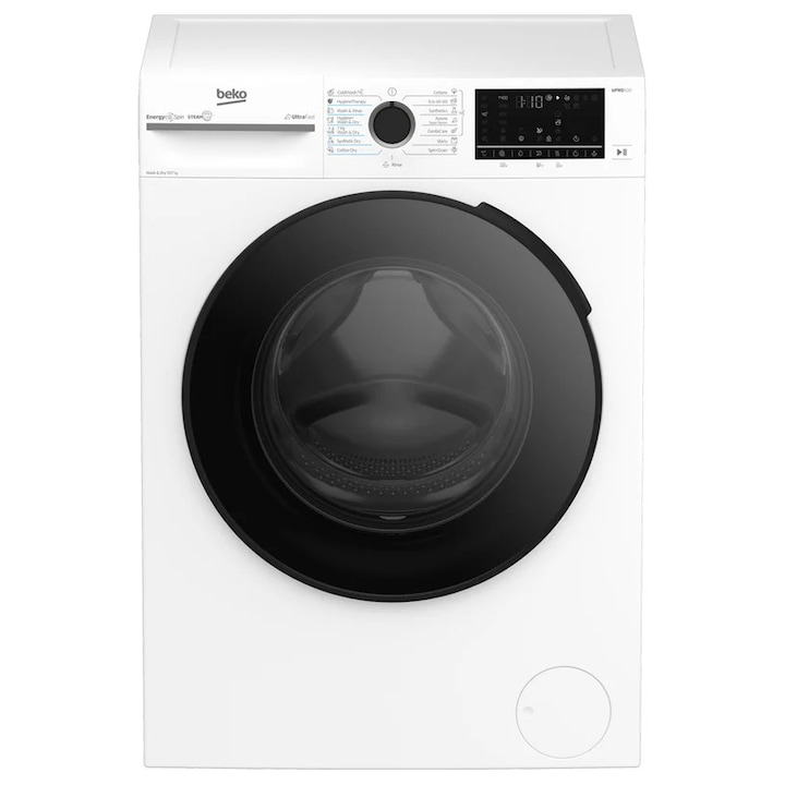 Masina de spalat rufe cu uscator Beko BM5DFT 410442, capacitate 7.0 kg, 1400 ob/min, motor inverter