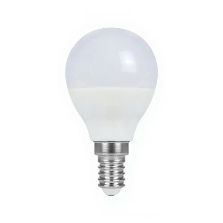 Bec LED V-Tac P45, E14, 6.5W, 4000K lumina neutra, Alb, 1 buc.