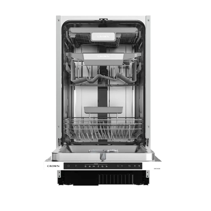 Masina de spalat vase Crown DWC4563BI, set 10, 45x60cm, culoare alba