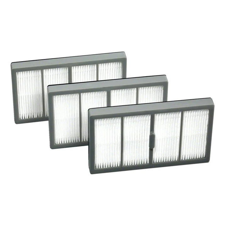 Set 3 filtre Toni iRobot FF319, pleatate, compatibile cu iRobot, alb/gri
