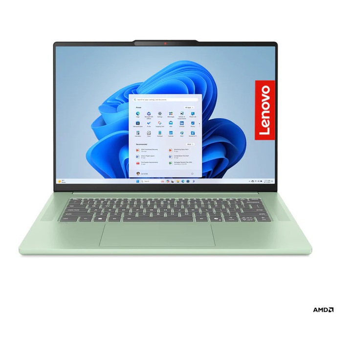 Laptop LENOVO IdeaPad Slim 5 15ARP10 83J30053BM 15.1 ", AMD RYZEN 7 7735HS, RAM 16 GB, SSD 512 GB, AMD RADEON 680M GRAPHICS, WINDOWS 11, SEAFOAM GREEN