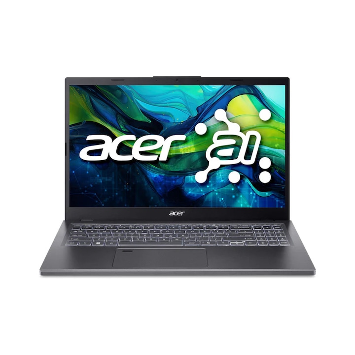 Laptop ACER Aspire 15 A15-61M-R7N1 NX.JDHEX.002 15.6 ", AMD RYZEN 7 8840HS, RAM 16 GB, SSD 512 GB, AMD RADEON 780M GRAPHICS, STEEL GRAY