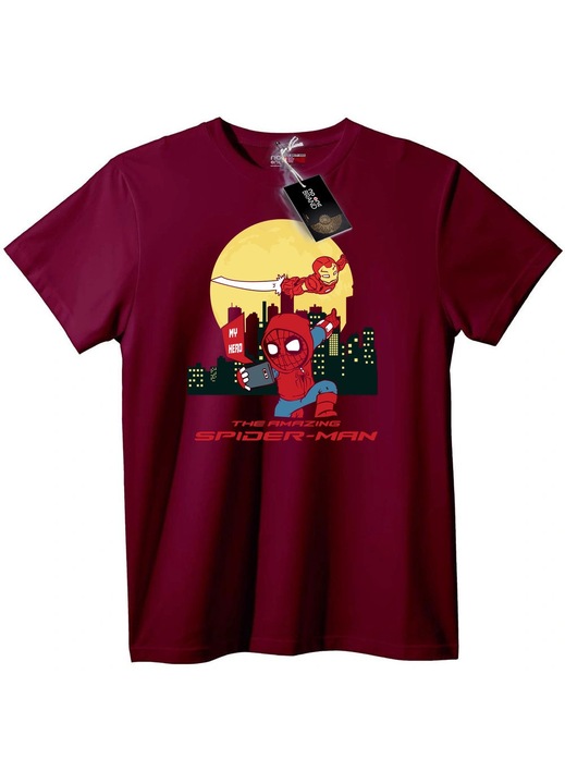 The Amazing Spider-Man póló, bordó, 5XL