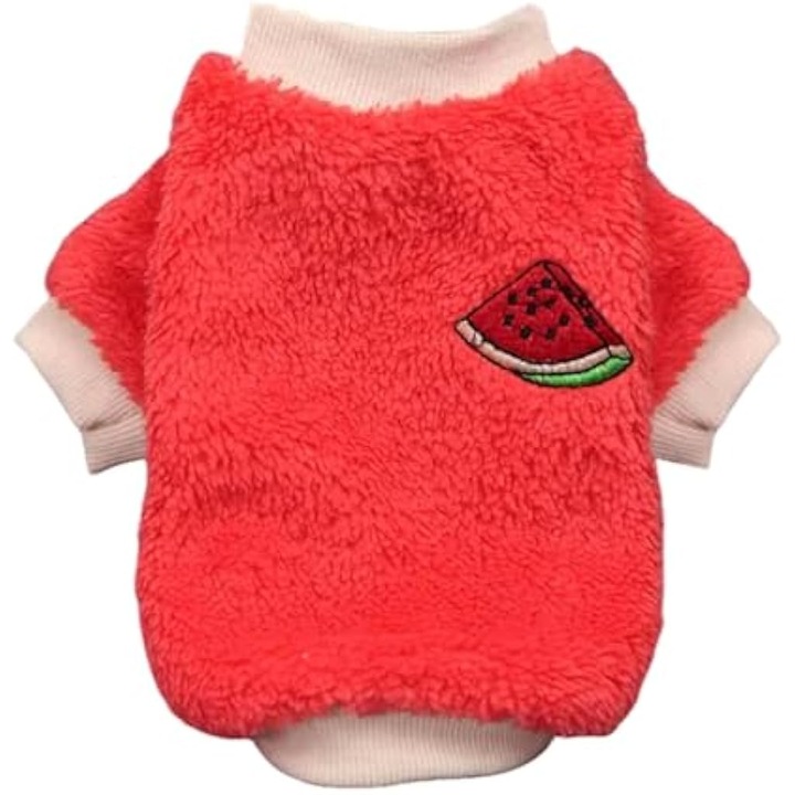 Pulover pentru caini si pisici, model cu fructe si legume, 2XL, 52x52cm, multicolor