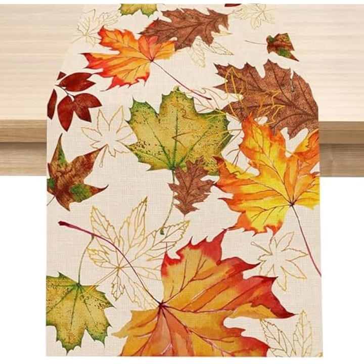 Textil asztali futó, klasszikus design, többszínű, 30x45cm