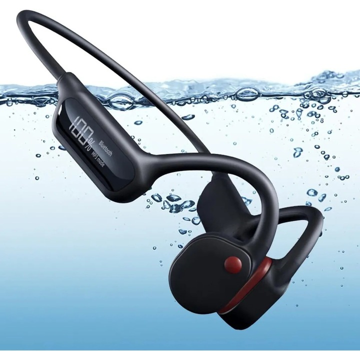 Casti wireless, 32GB, impermeabile IPX8, casti pentru inot, Bluetooth 5.3, design ergonomic
