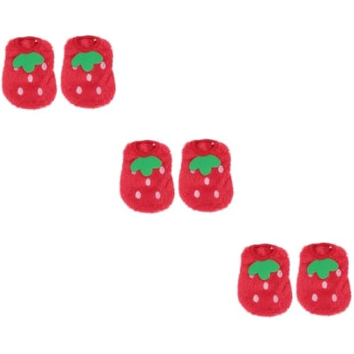 Set de haine pentru animale de companie, camasa cu model de capsuni, vesta, pulover pentru caini, costum pentru pisici si iepuri, dimensiuni 26x17cm.