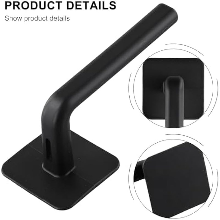 Set de 10 carlige adezive fara urme, alb, pentru organizarea prosoapelor, cheilor si altor obiecte