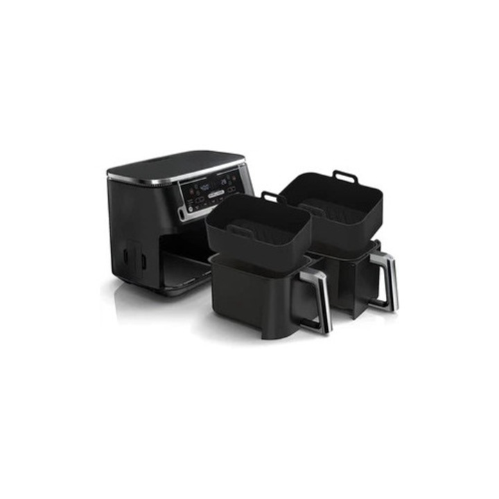 Set 2 bucati suporturi din silicon pentru friteuza Ninja, 18.5x11.5x7cm, rezistente la temperaturi de pana la 450F, reutilizabile