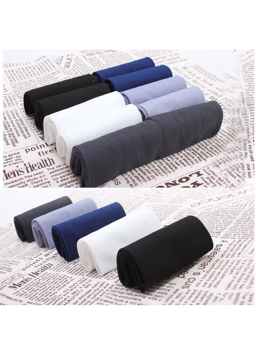 Sosete barbati set 4 perechi, fibra, elastice, negre, gri, bleumarin