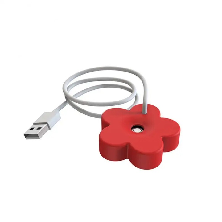 Virág alakú párásító, piros, 1.5W, 13mm