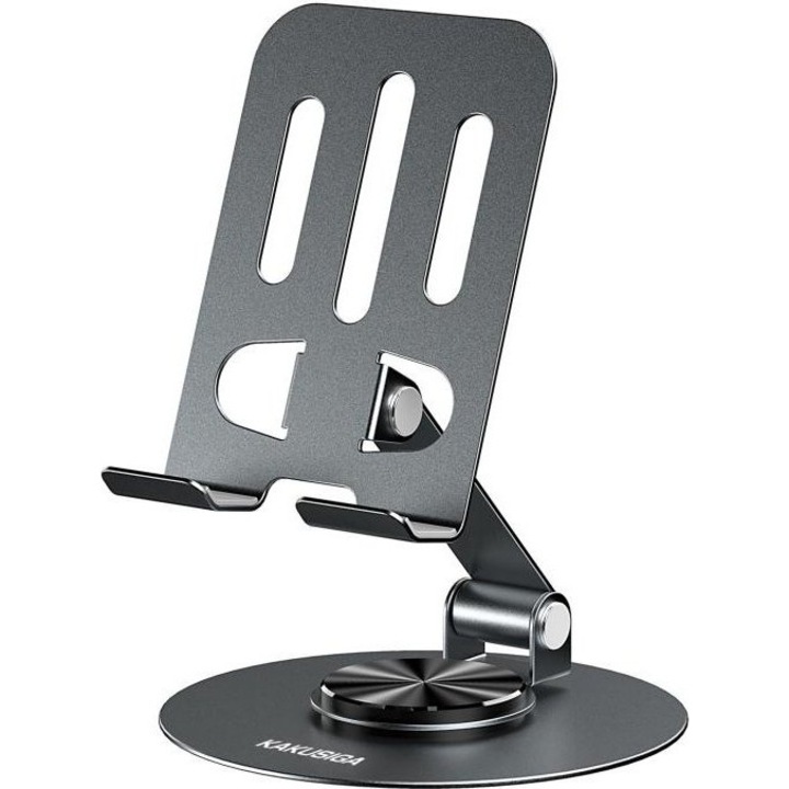 Suport smartphone KAKUSIGA KSC-1598, foldabil, 360°, negru, 8.5x10x3cm