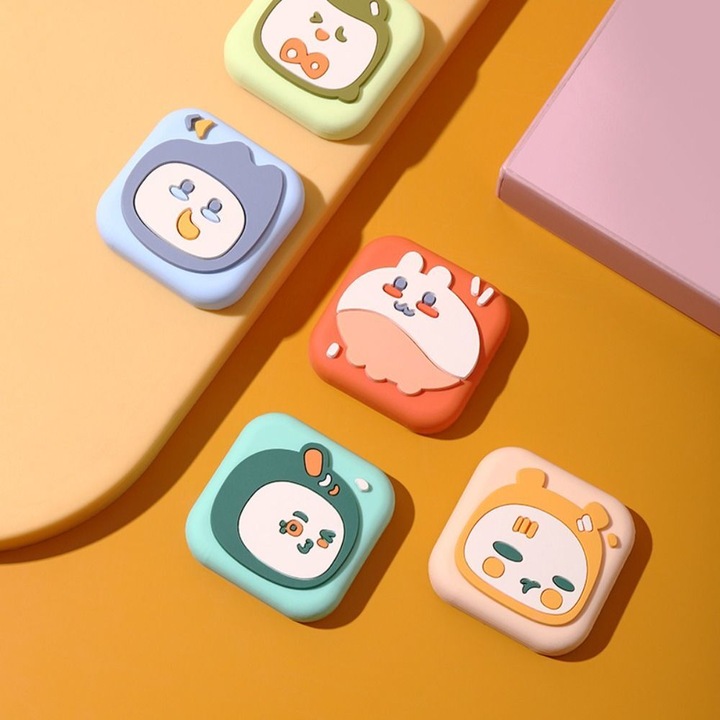 Pachet set 1 buc tampon de protectie usa, PVC, portocalie, 44x44x10mm