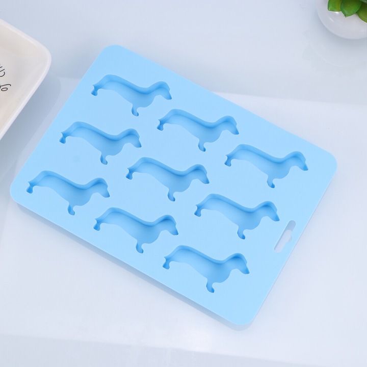 Forma cuburi de gheata, design catel, silicon, 22x16x2cm, set 1 forma