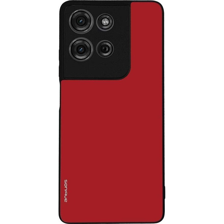 Husa telefon Sonique ColorBloc Series, rosie, pentru Motorola Moto G75 5G, silicon, design modern, protectie antisoc