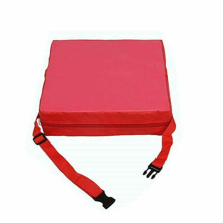 Perna de inaltare pentru scaun de masa copii, sintetic, 32x32x8cm, cu curele ajustabile, multicolor