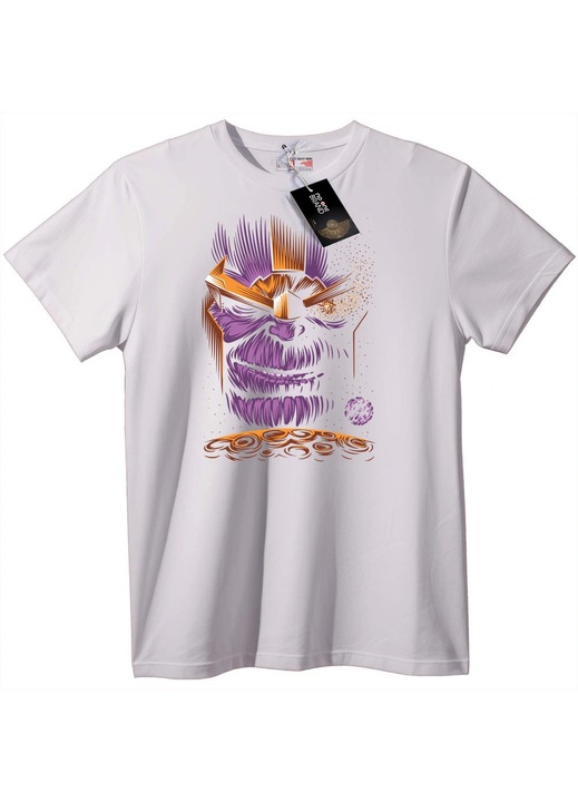 Thanos Végtelen Kesztyű Póló, Fehér, 7XL