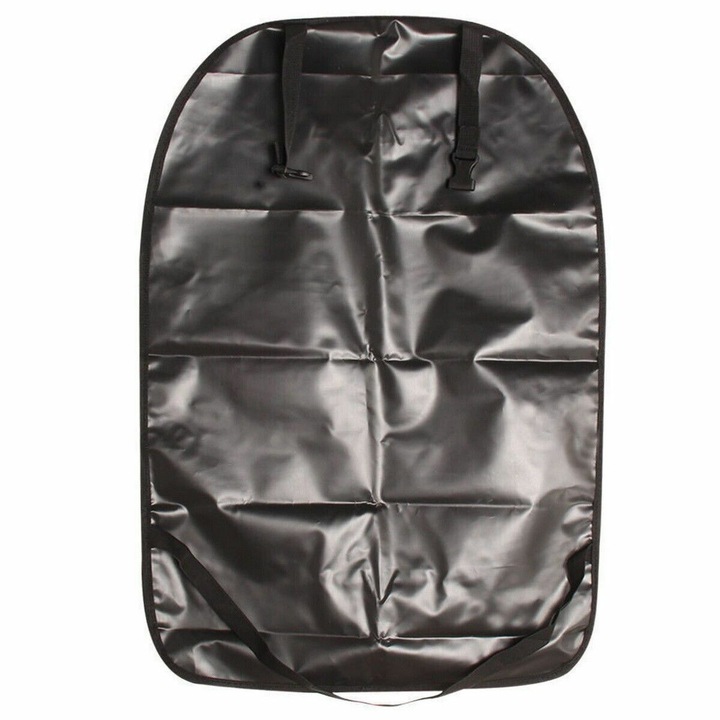 Set 2 Huse Auto pentru Protectia Spatelui Scaunului, Negru, 25.5x17Inch