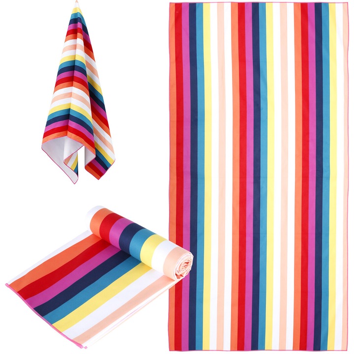 Prosoape de plaja, 160x80cm, imprimeu avocado, uscare rapida, fara nisip, set