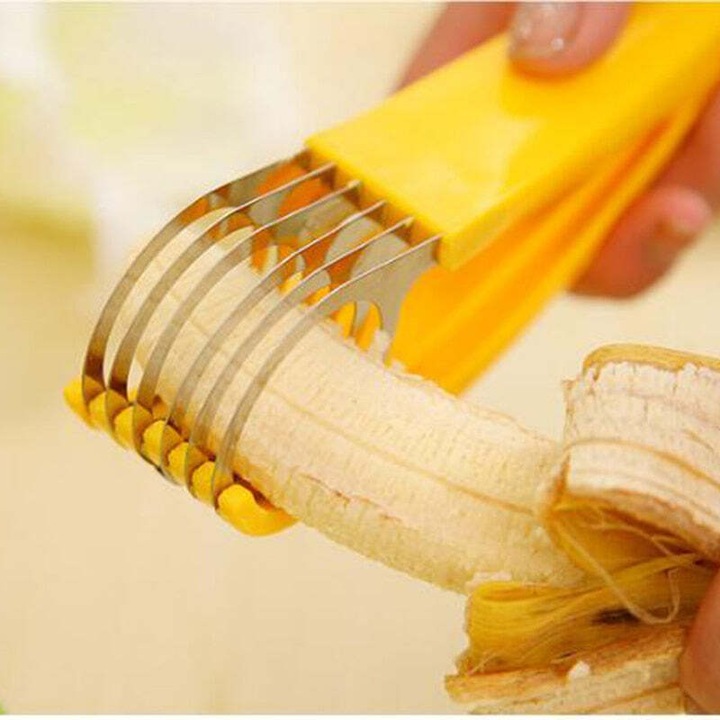Feliator manual din otel inoxidabil pentru banane, legume, carnati, salate