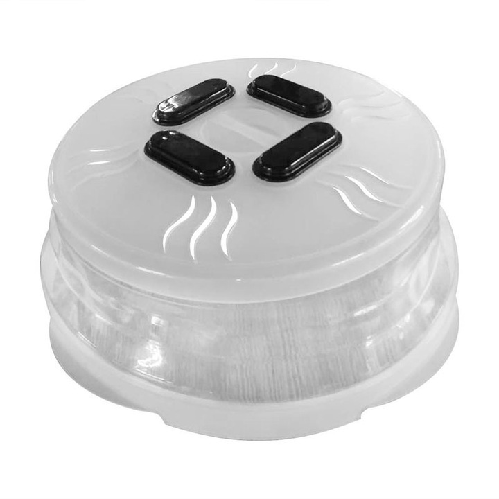 Capac pliabil pentru cuptor cu microunde, 27cm, plastic, rezistent la temperaturi ridicate