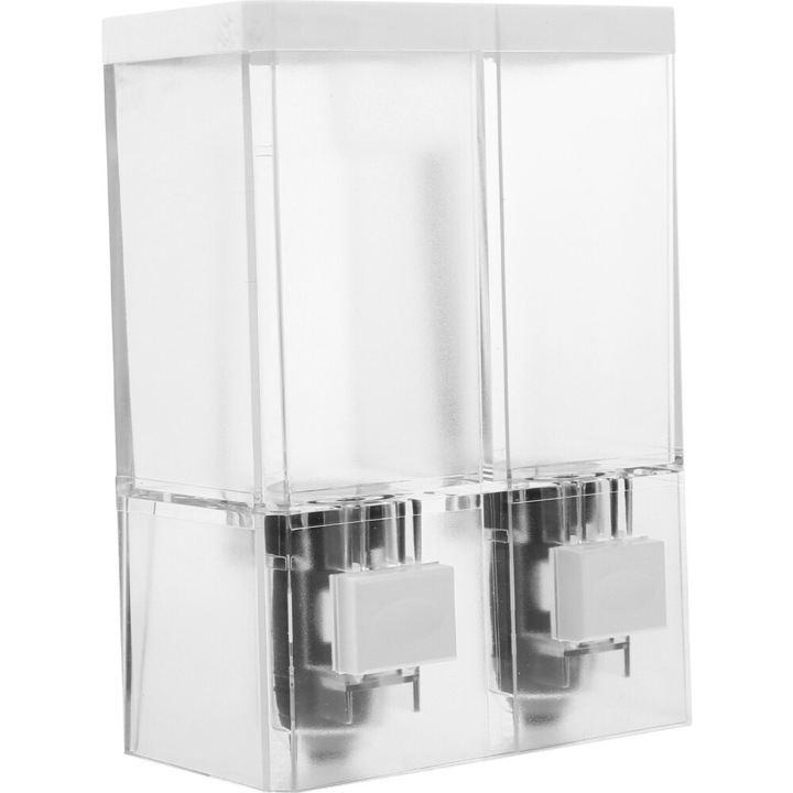 Dispenser de sapun manual, montat pe perete, 16.50x12.00x6.00cm, PP, design modern