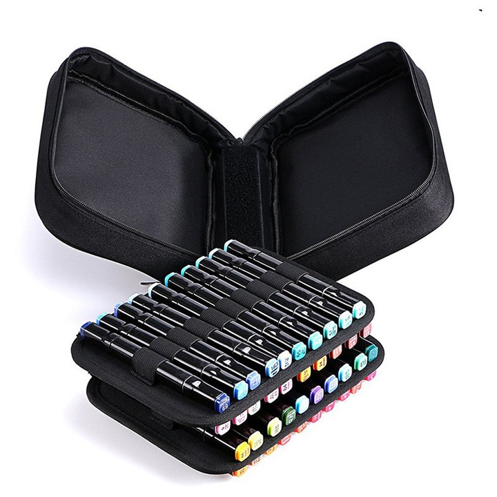 Penare organizator pentru markere, 1 sloturi, calitate premium, compact, multicolor