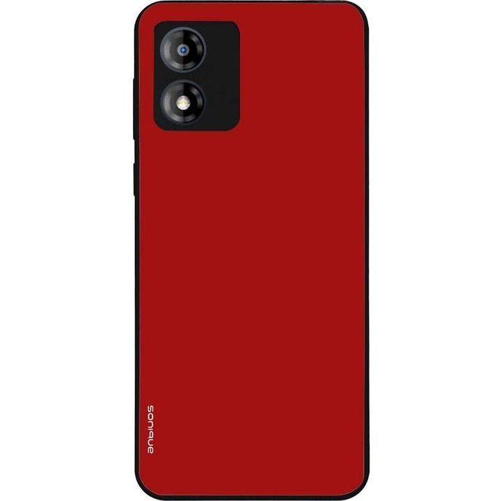 Husa telefon Sonique ColorBloc Series, rosie, pentru Motorola Moto E22, silicon, design modern, protectie antisoc