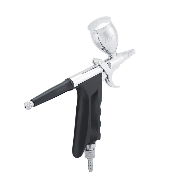 Pistol de vopsit cu actiune duala, G-166A, cu 3 cupe de fluid, 20.3x11x4.5cm, cupru