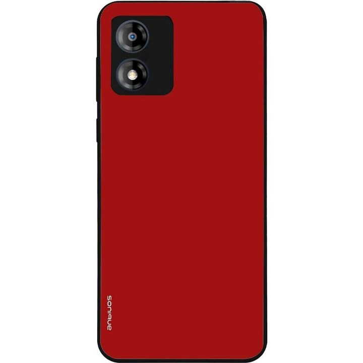 Husa telefon Sonique ColorBloc Series, rosie, pentru Motorola Moto E13 4G, silicon, design modern, protectie antisoc