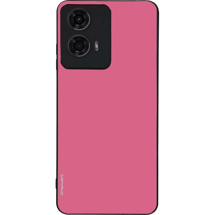 Husa telefon Sonique ColorBloc pentru Motorola Moto G04, Moto G04s, Moto G24, Moto E14, roz, silicon, design modern