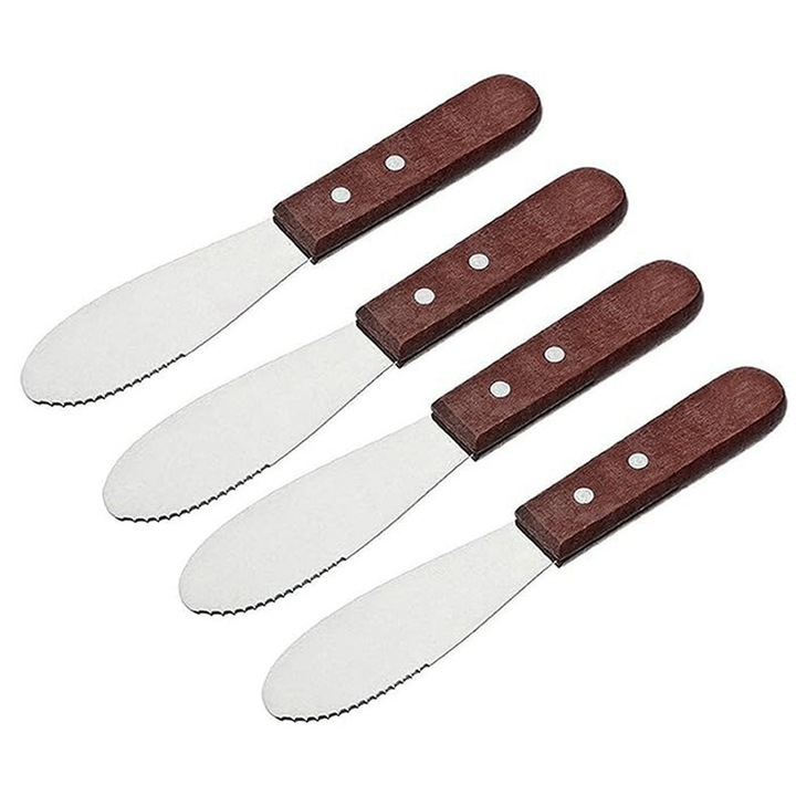 Set 4 cutite pentru unt, inox, 20x3.2cm
