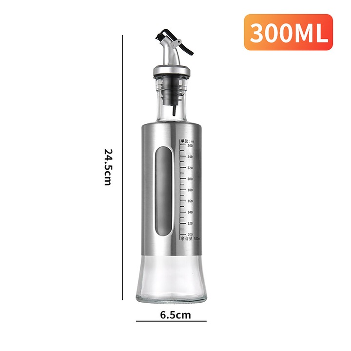 Sticla dozatoare ulei 300ml, 500ml, inox, set 1 buc.