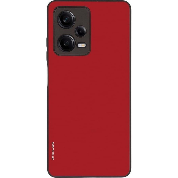 Husa telefon Sonique Colorbloc Series, rosie, pentru Xiaomi Redmi Note 12 Pro 5G, silicon, design modern, protectie antisoc