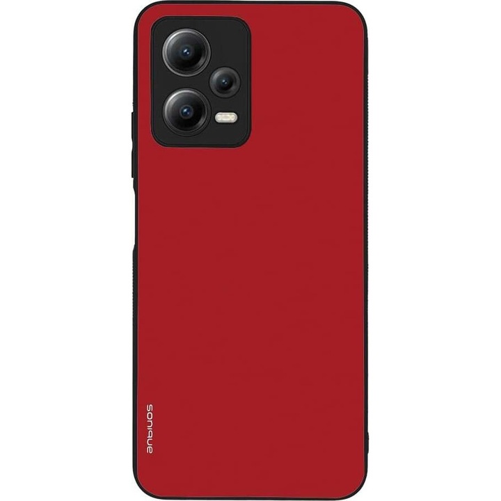 Husa telefon Sonique ColorBloc Series, rosie, pentru Xiaomi Redmi Note 12 5G / Poco X5 5G, silicon, design modern