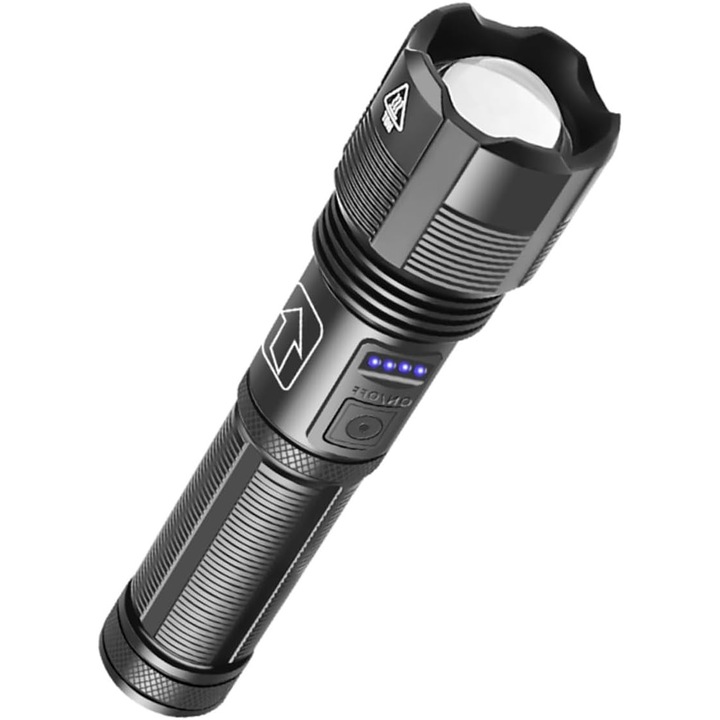 Lanterna portabila, 1 set, zoomabila, impermeabila, LED de inalta luminozitate, 5.9x2.2x1.4 in