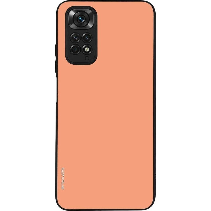 Husa telefon Sonique ColorBloc Series, pentru Xiaomi Redmi Note 11 4G / Redmi Note 11S, silicon, coral, antisoc