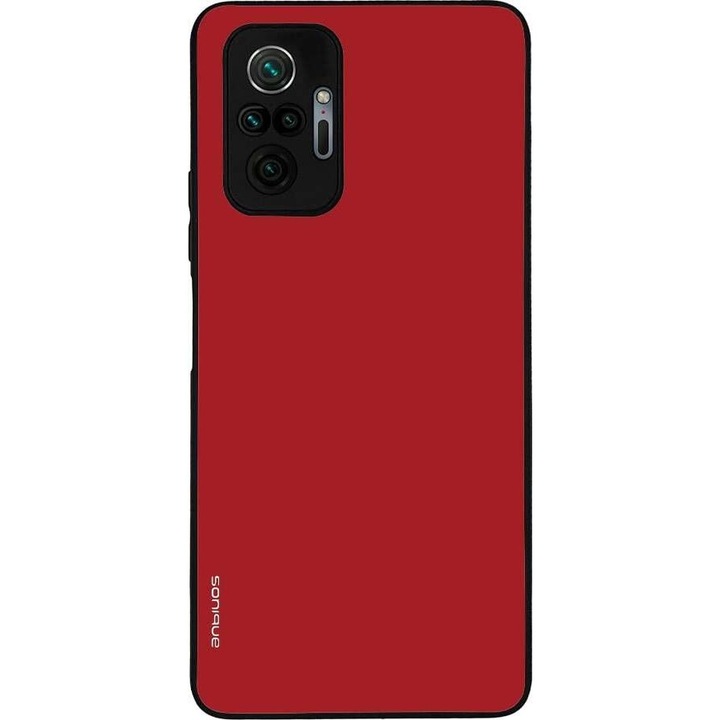 Husa telefon Sonique ColorBloc Series, rosie, pentru Xiaomi Redmi Note 10 Pro, silicon, design modern, protectie antisoc
