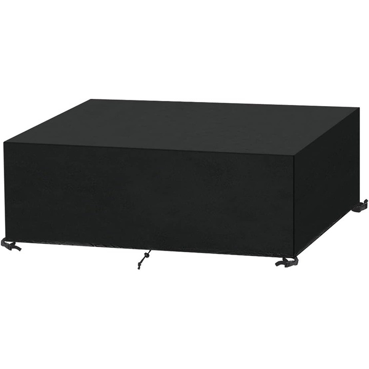 Husa pentru mobilier de gradina, impermeabila, protectie pentru masa rectangulara, rezistenta la vant si UV, 130x75x71cm