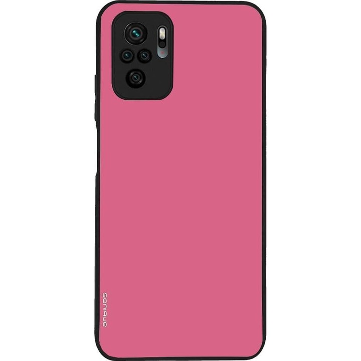 Husa telefon Sonique Colorbloc Series, roz, pentru Xiaomi Redmi Note 10 / Redmi Note 10s / Poco M5s, silicon, design modern