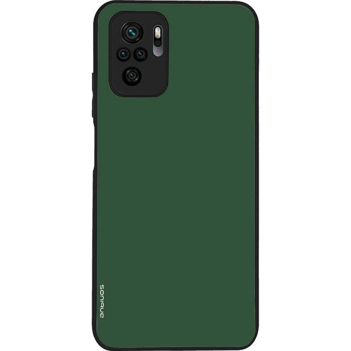 Husa telefon Sonique ColorBloc Series, verde, pentru Xiaomi Redmi Note 10 / Redmi Note 10s / Poco M5s, silicon, design modern