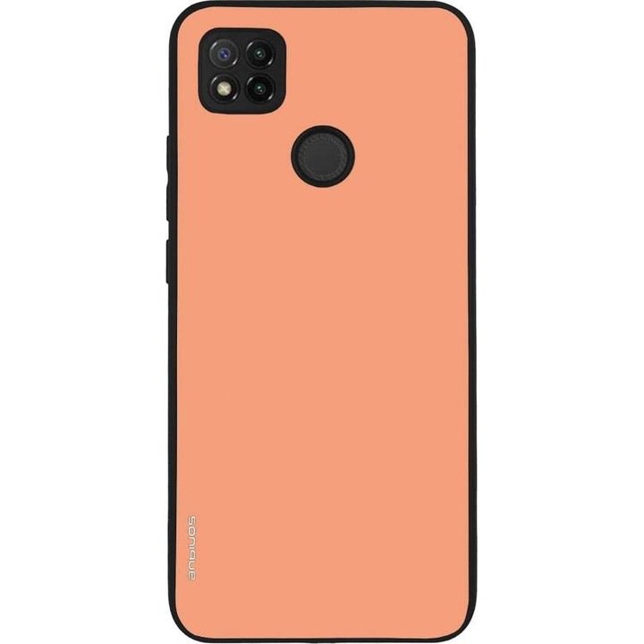 Husa telefon Sonique ColorBloc Series, pentru Xiaomi Redmi 9C / Redmi 10A, silicon, coral, design modern