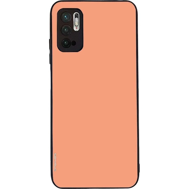 Husa telefon Sonique Colorbloc Series, pentru Xiaomi Redmi Note 10 5G / Poco M3 Pro 5G, silicon, coral, antisoc