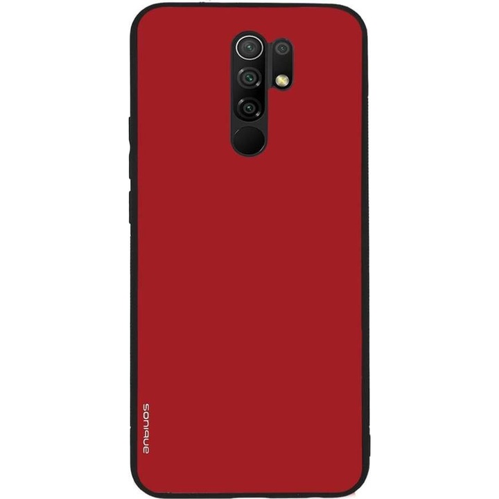 Husa telefon Sonique ColorBloc Series, rosie, pentru Xiaomi Redmi 9, silicon, design modern, protectie antisoc