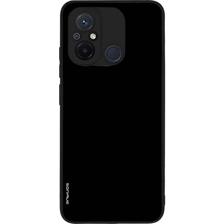 Husa telefon Sonique Colorbloc Series, pentru Xiaomi Redmi 12C, silicon, design modern, culoare neagra