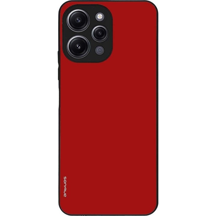 Husa telefon Sonique Colorbloc Series, rosie, pentru Xiaomi Redmi 12 4G / Redmi 12 5G, silicon, design modern