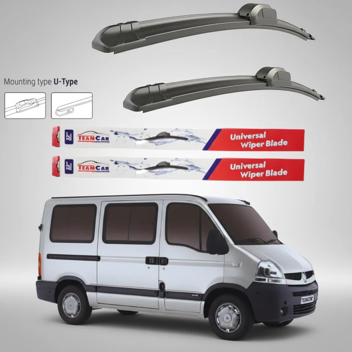 Stergatoare Renault Master Bus L1H1 (2003–2010) Flat, Set fata – TeamCar®