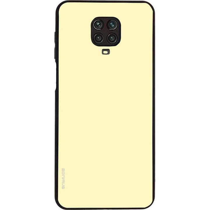 Husa telefon Sonique ColorBloc Series, galben, pentru Xiaomi Redmi Note 9S/9 Pro, silicon, design modern, protectie antisoc.
