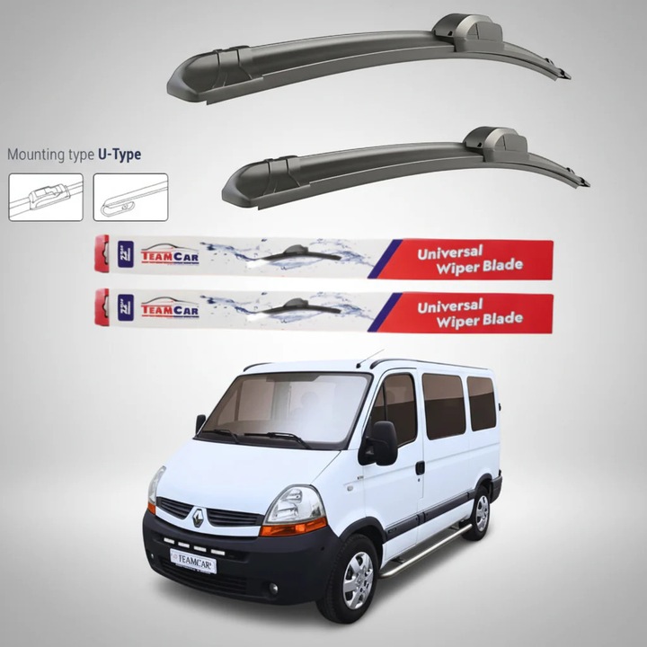 Stergatoare Renault Master Combi L1H1 (2006–2010) Flat, Set fata – TeamCar®